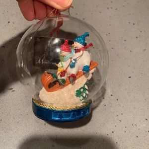 Flavia Milano Snowmen in Sleigh ornament